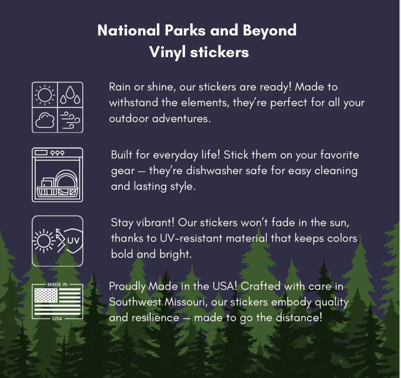 National Parks and Beyond - Wholesale Sticker - Sad Sasquatch, I Stand with Park Rangers, Vinyl 3" Sticker6