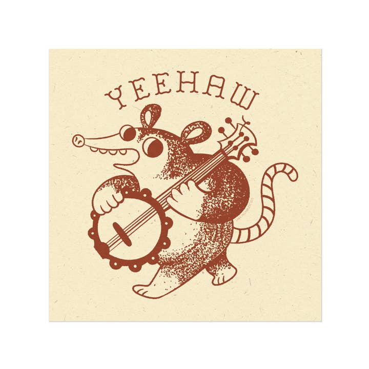 Sara McCandless Illustration - Wholesale Art Print - Banjo Possum Print2