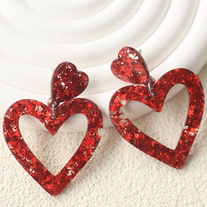 UNISHE - Vendita all'ingrosso Orecchini pendenti - Orecchini a forma di cuore per San Valentino ZK6622