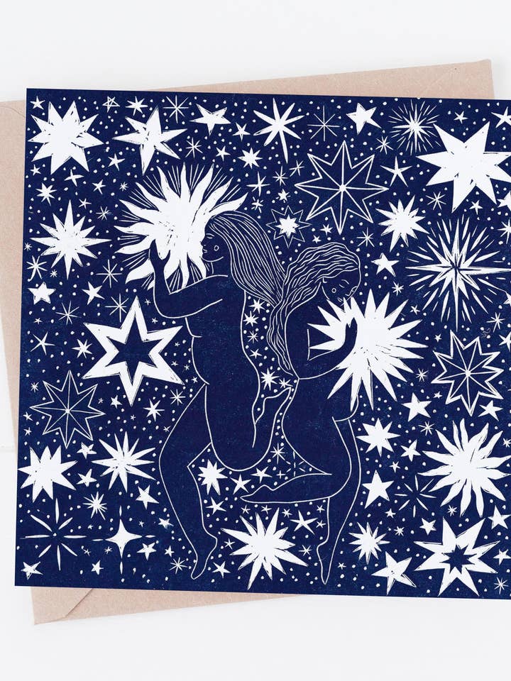 When Stars Align, festive winter card, christmas, solstice for wholesale by Prints by the Bay