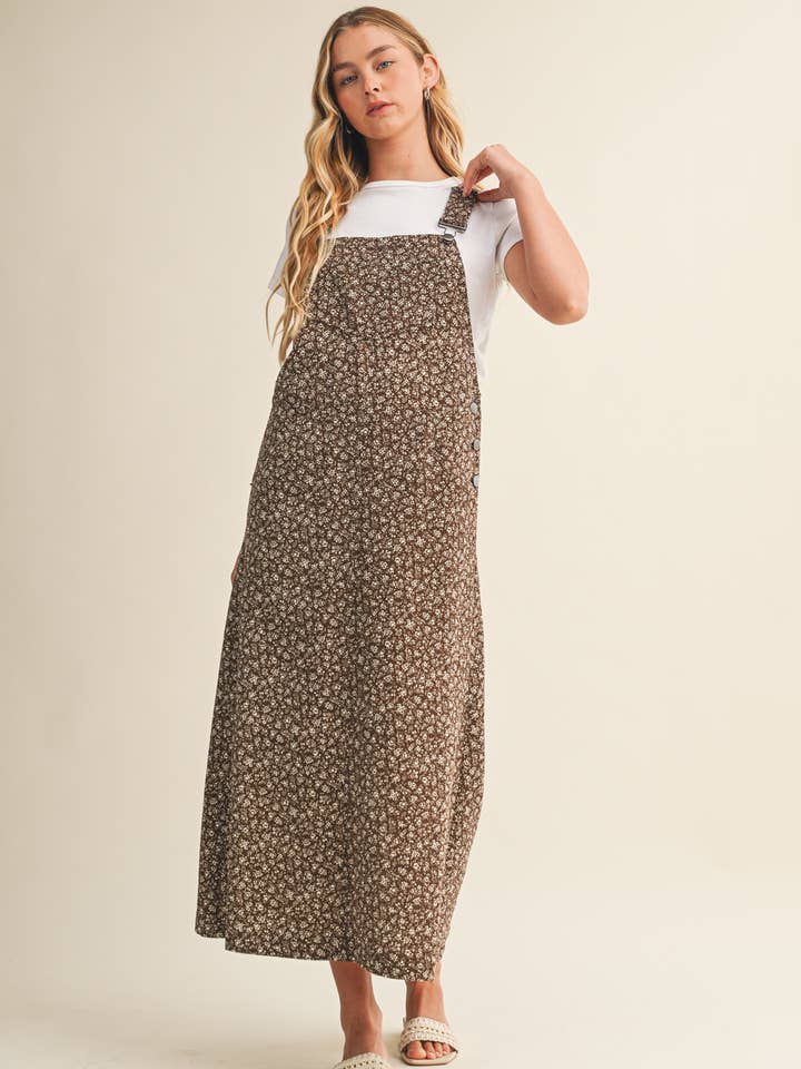 Latzkleid mit verspieltem Blumenmuster für den Großhandel von Mustard Seed