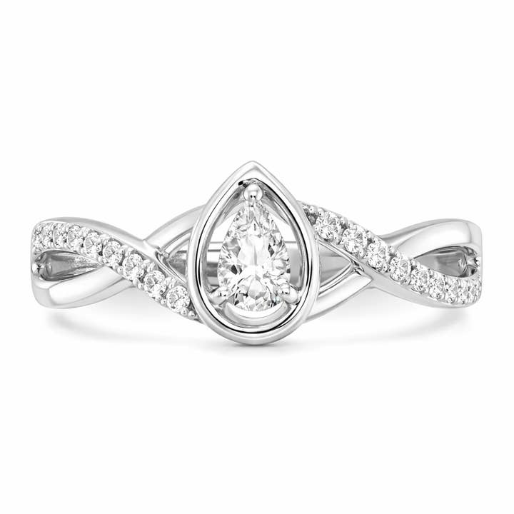 14K Weißgold - Natürlicher Diamant - Verlobungsring für den Großhandel von FCJ Jewelry LLC