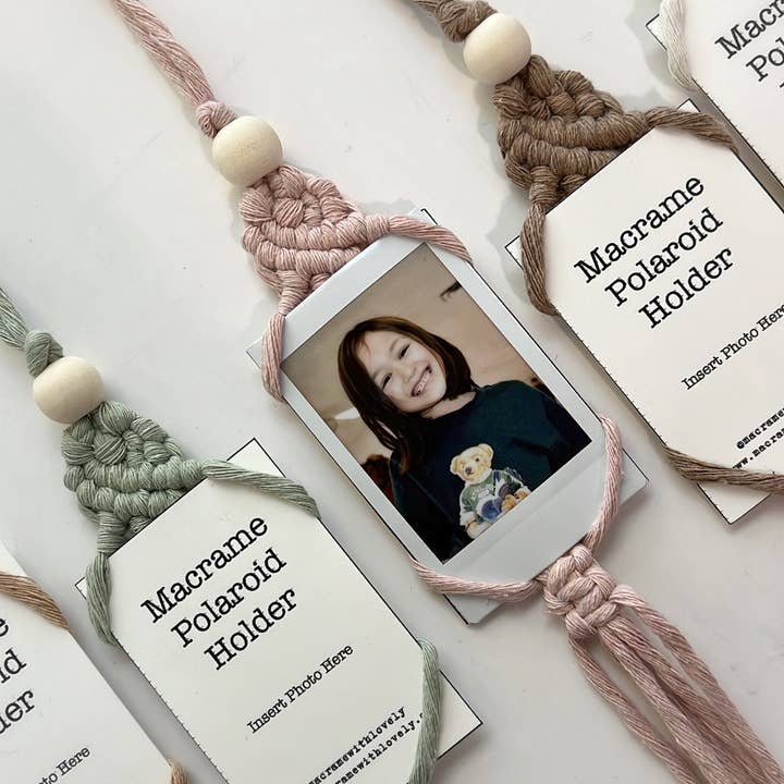 Polaroid Photo Holder for wholesale by Macrame with Lovely