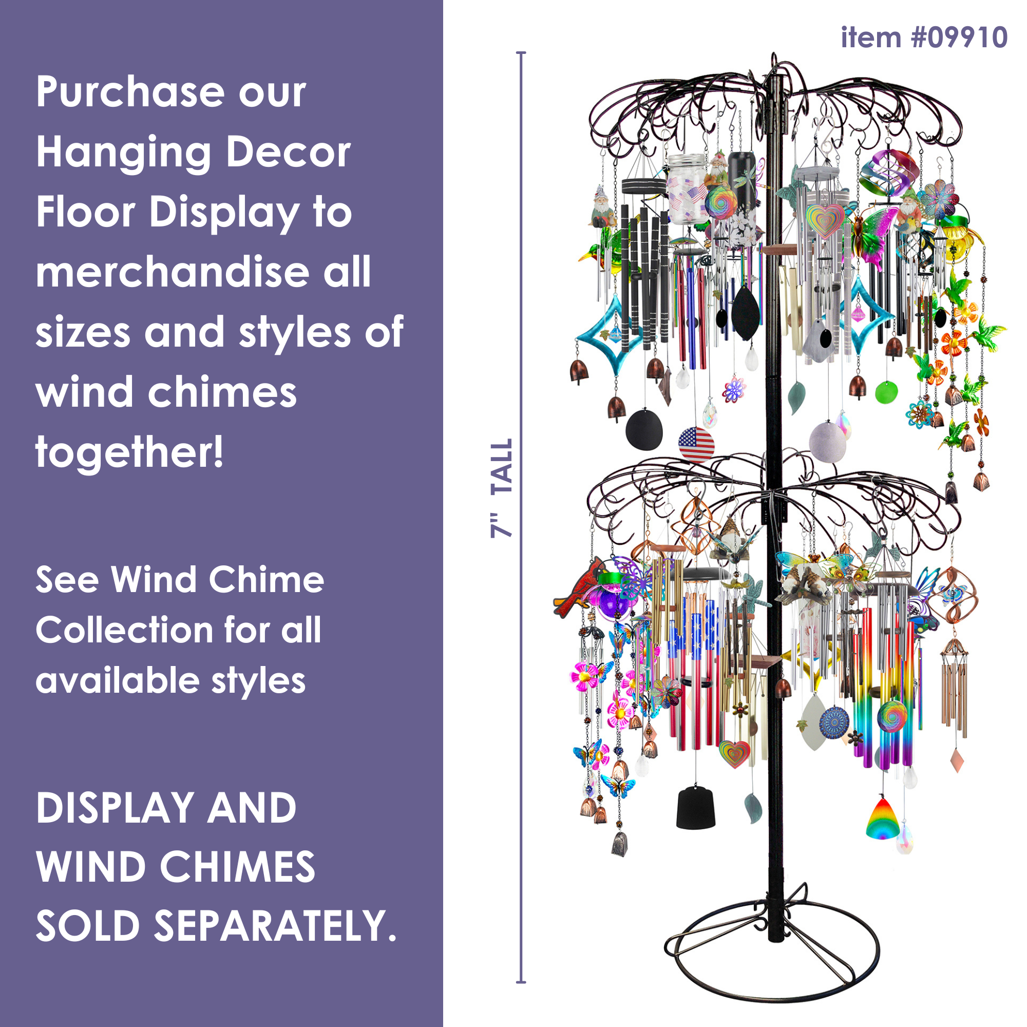 GeoCentral - Wholesale Wind Chime - Red Crystal Heart Spiral Suncatcher Wind Chime - 36"2