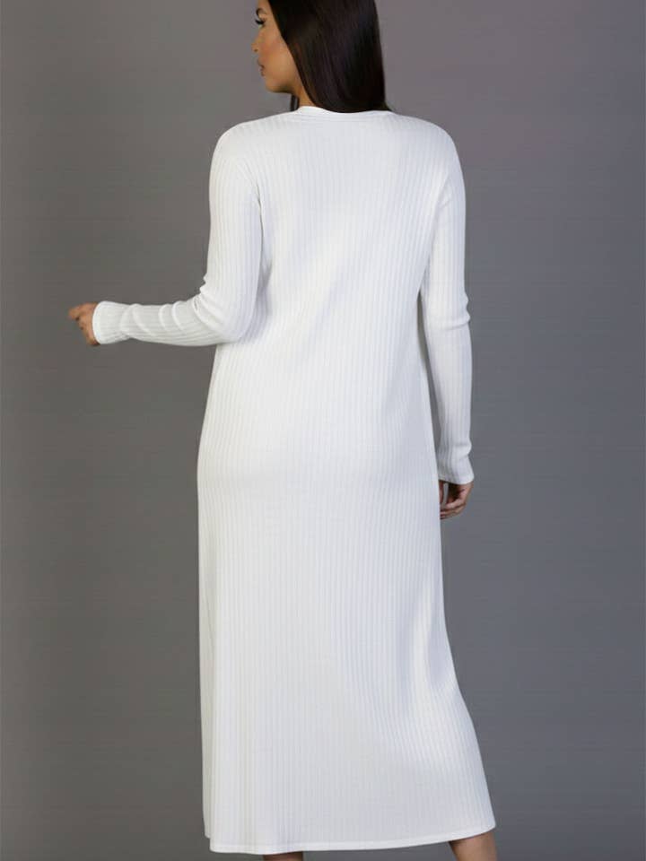 CAPELLA APPAREL - Wholesale Dress - Women's - Ribbed Cardigan & Cami Midi Bodycon Dress35