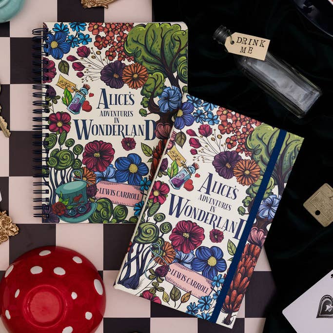 Steel Mill and Co. - Wholesale Notebook - Mini Notebook, Alice in Wonderland - Floral Nonsense