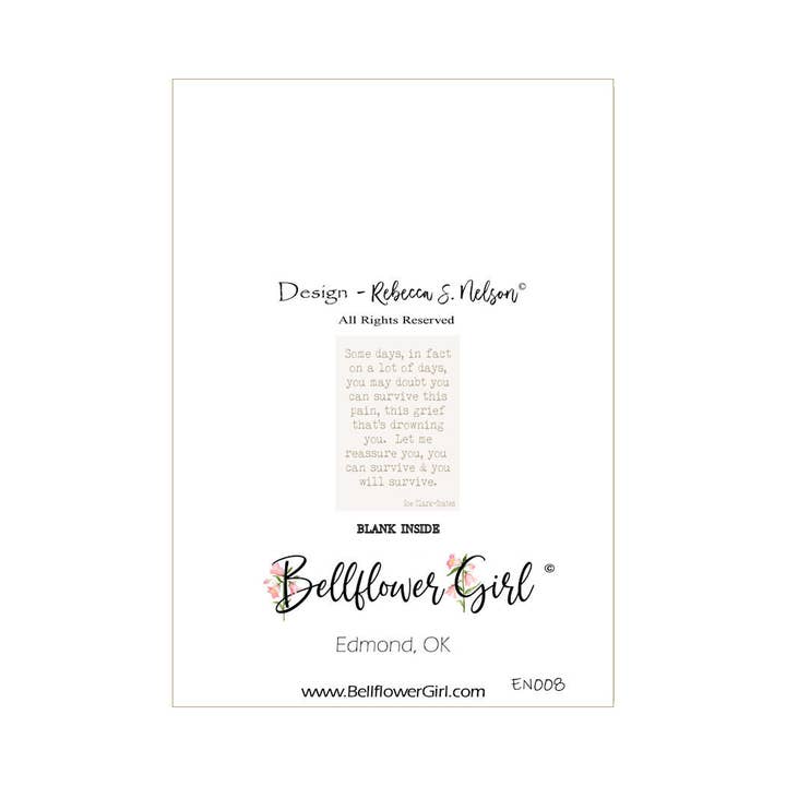 Bellflower Girl - Wholesale Encouragement Card - You Can & Will Survive - Positivity - Encouragement Card1