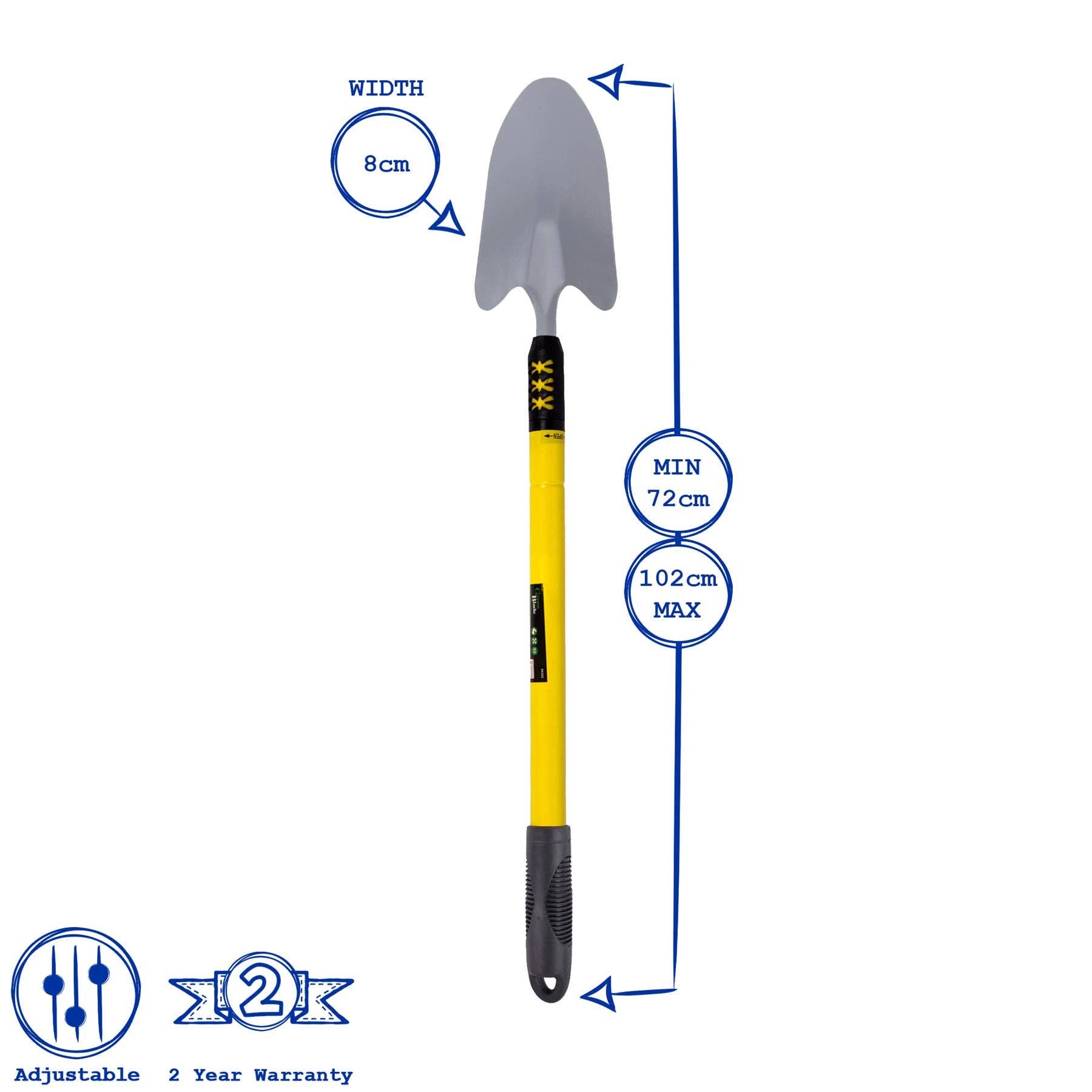 Rinkit Ltd - Wholesale Garden Tool - Telescopic Stainless Steel Garden Trowel - By Green Blade2
