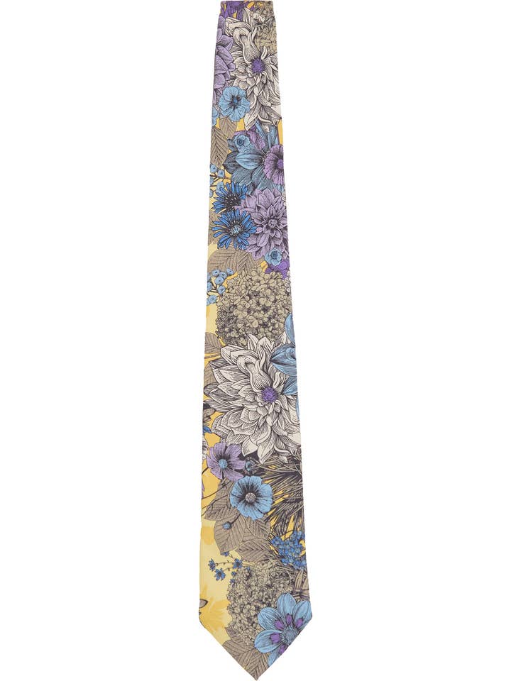 TADDEO DREAM MEADOW MERINO TIE - SUNSHINE for wholesale by Lords Of Harlech Accessories