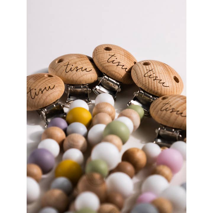 TISU - Wholesale Pacifier Clip - Baby - TISU pacifier clip, Sage Green
