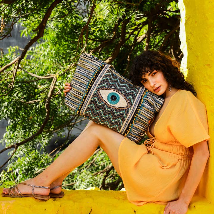 America & Beyond - Wholesale Tote Bag - Women's - Evil Eye Tote0