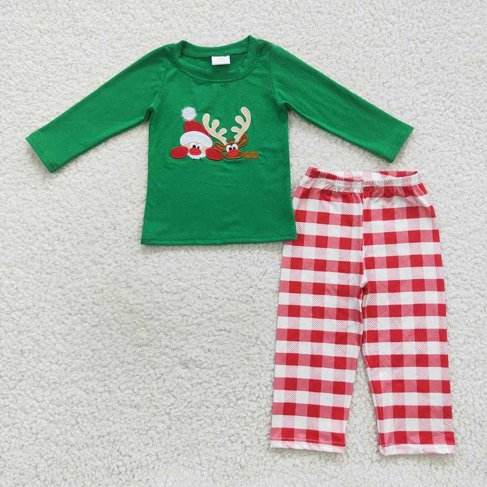 Aier Wholesale - Wholesale Top & Pant Set - Kids - Baby Boys Christmas Reindeer Shirt Pants Clothes Sets0