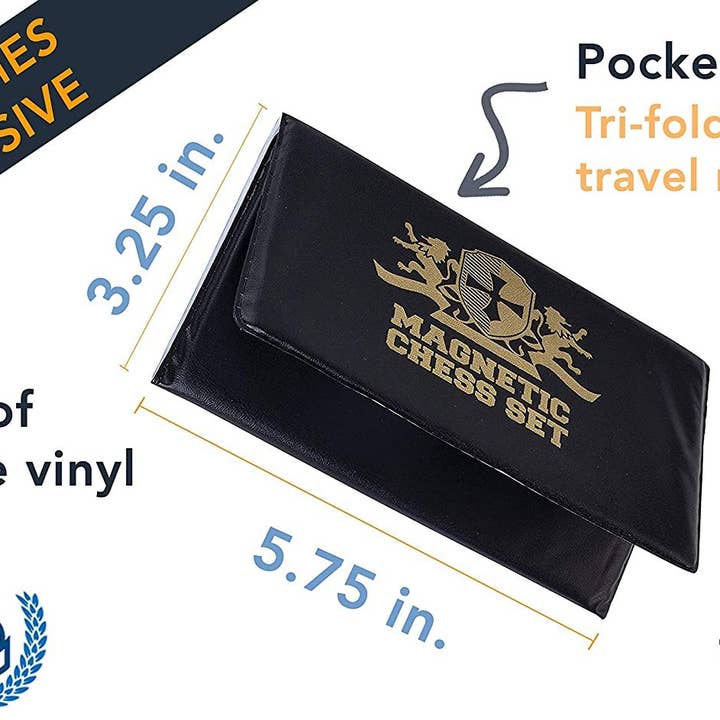 Wood Expressions - Wholesale Board Game - Mini Magnetic Pocket Chess Set Travel Trifold 6 in.3