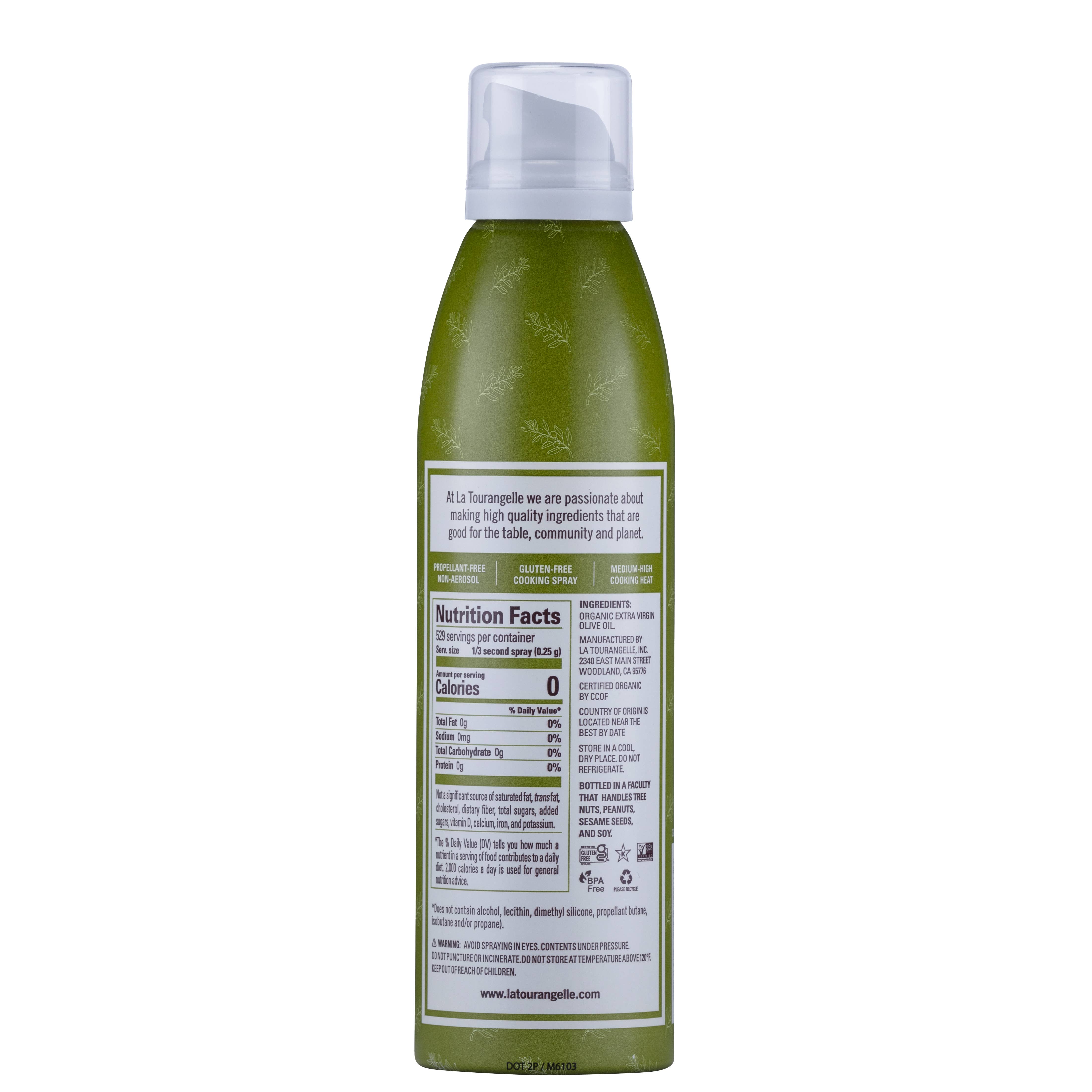 La Tourangelle - Wholesale Olive Oil - Organic Extra Virgin Olive Oil Cooking Spray - 6 Units1