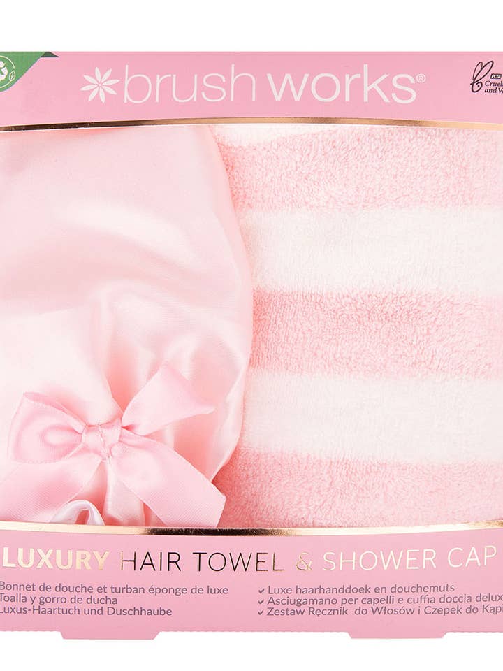 Brushworks Luxury Hair Towel & Shower Cap for wholesale by Soinvogue