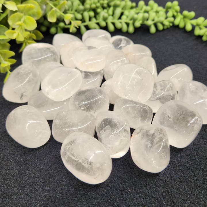 Meraki Gemstones - Vendita all'ingrosso Pietra/cristallo spirituale - Quarzo trasparente (1 kg/2,2 libbre) Pietre burattate ca. 30-35 mm1