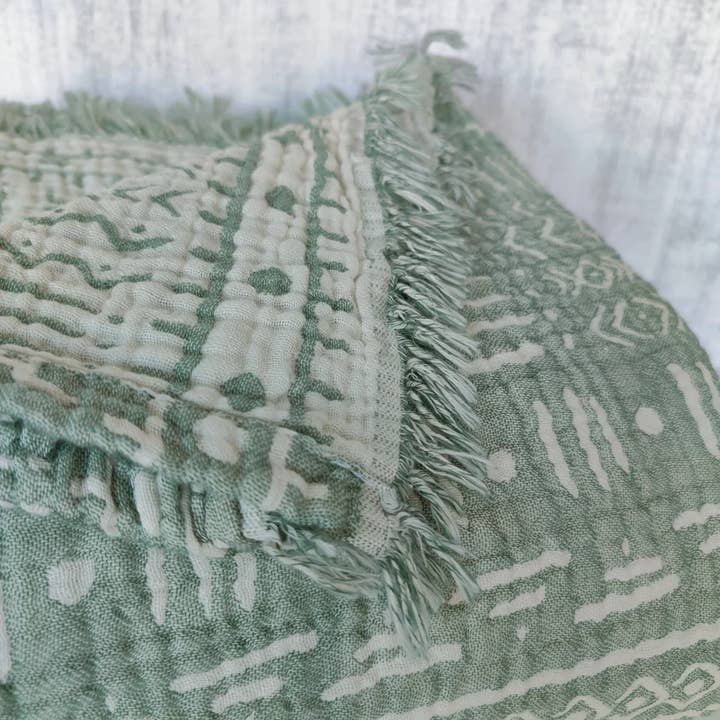 Aseel - Wholesale Bedding blanket - Muslin Bedcover, Bedspread 100% cotton Aztec Organic9