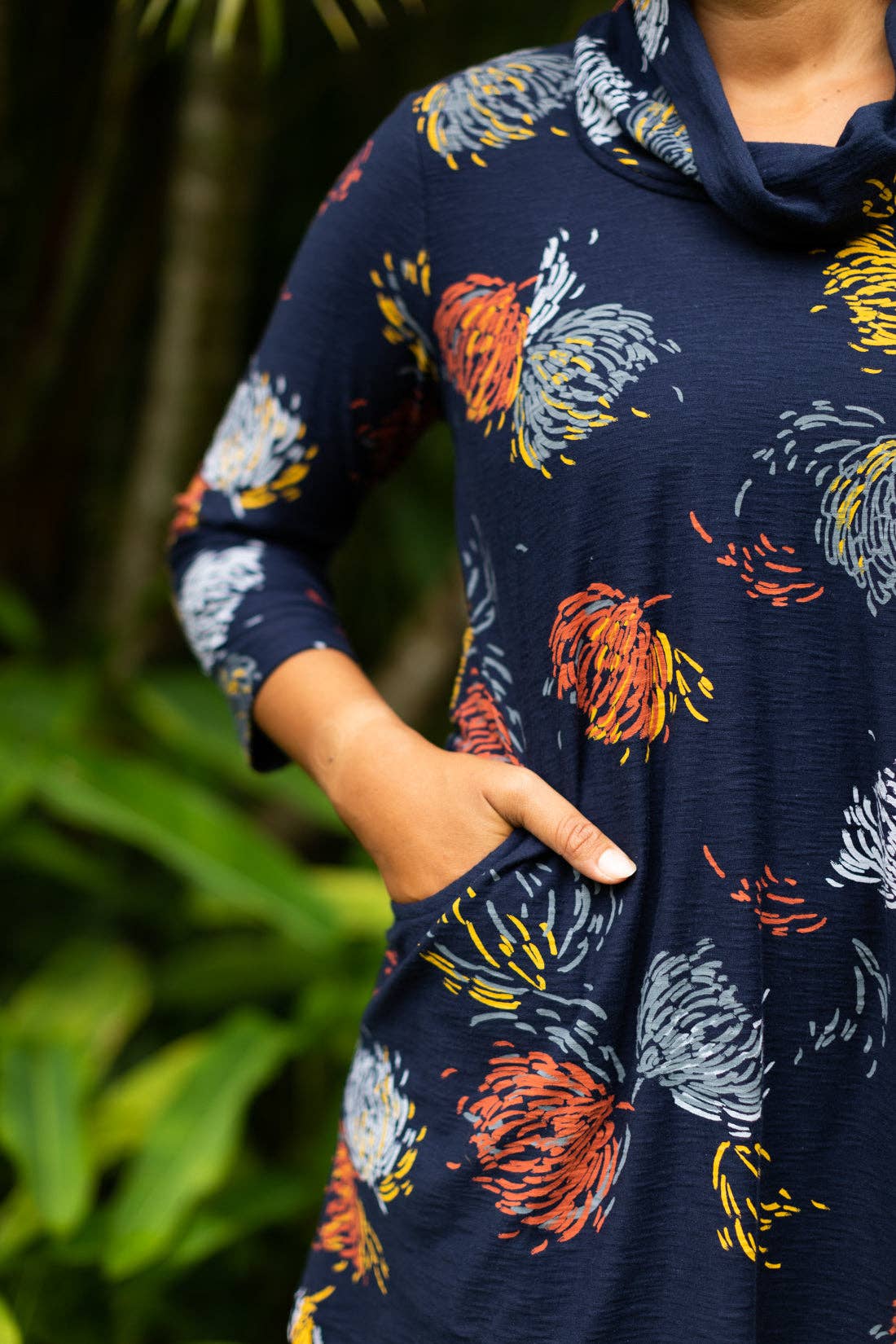 Navy Rust Tallulah Cowl Tunic for wholesale on Faire3