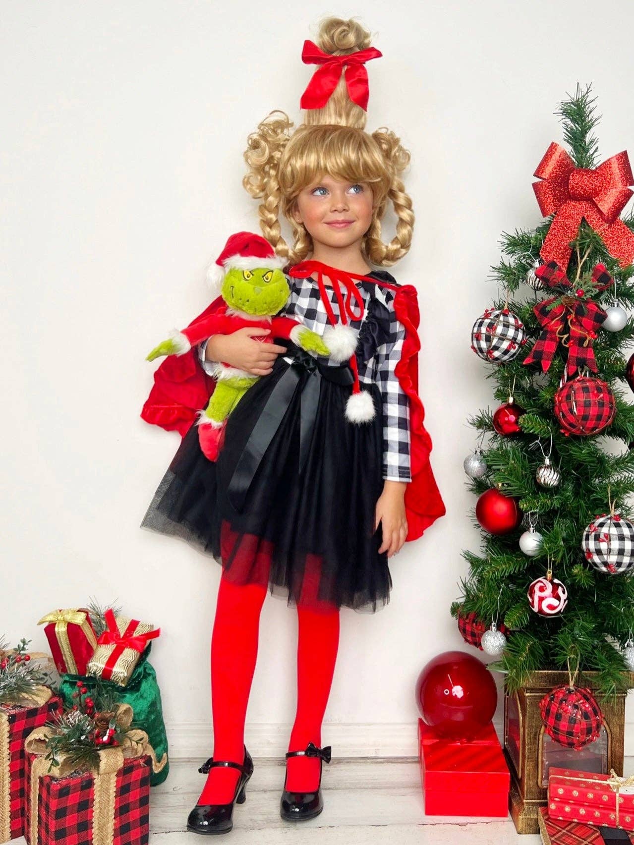 Mia Belle Girls • Wholesale – wholesale Dress – Kids – Pretty Plaid Ruffled Tutu Dress3