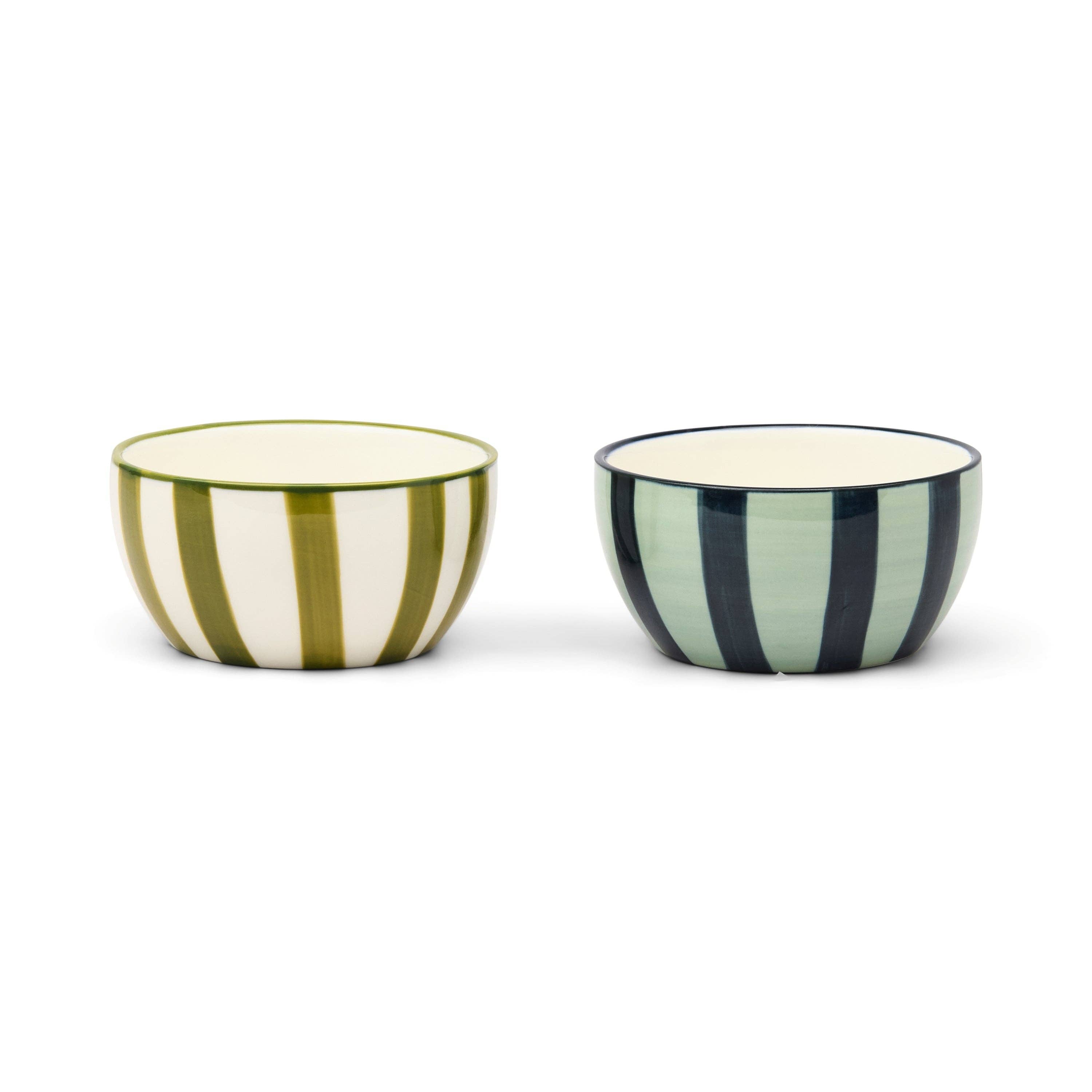 Designworks Collective – wholesale Condiment/dip bowl – The Bella Dipping Bowls - Set of 2 - Olive & Blue1