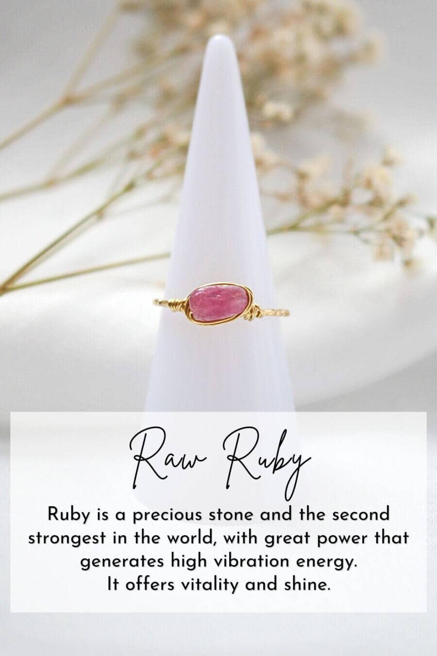 Divine Dulcet - Vendita all'ingrosso Anelli con pietra singola/solitario - Anello solitario con cristalli naturali avvolti a mano in filo d’oro 24 carati5