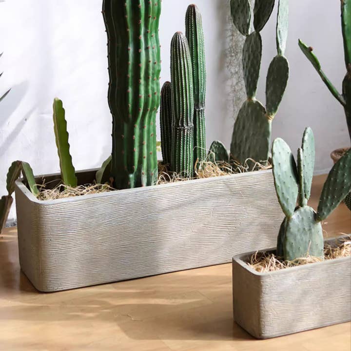 Rustic Reach - Wholesale Planter Box - Modern Rectangular Textured Planter7