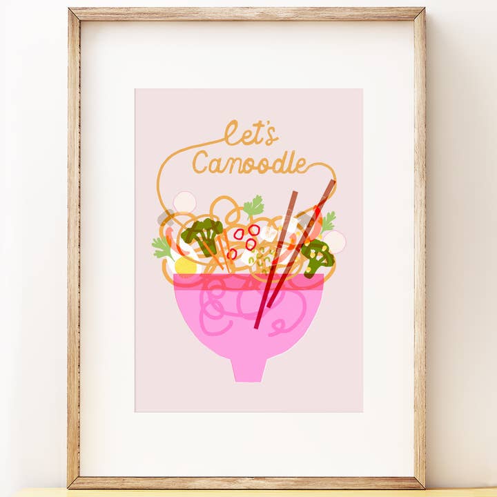 Francesca Iannaccone - Wholesale Art Print - Let's Canoodle fun foodie art print2