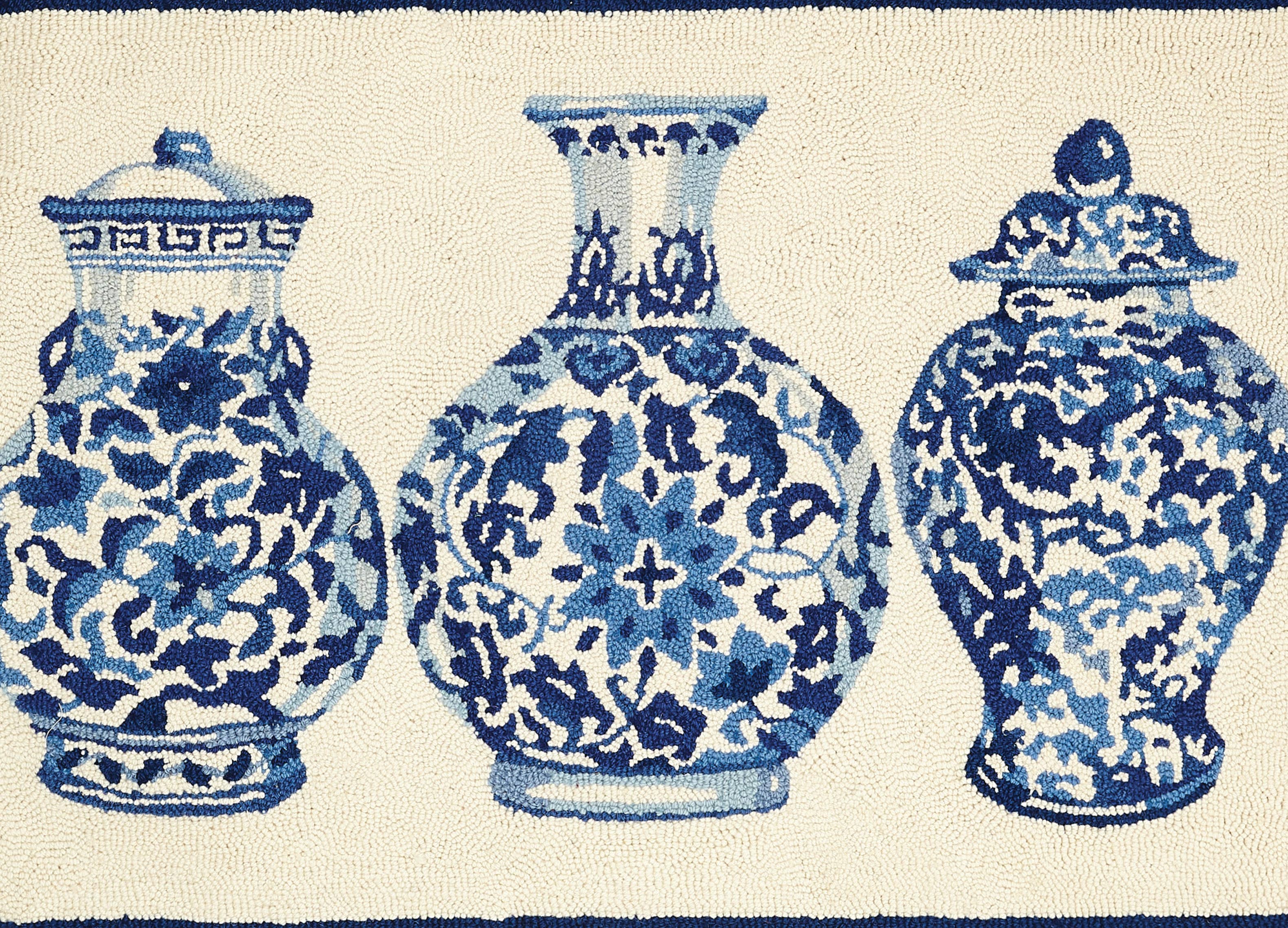 Peking Handicraft - Wholesale Area Rug - Chinoiserie Vases Hook Rug - Sally Eckman Roberts2