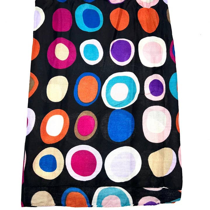 LINETA – wholesale Scarf – Women's – HH-213 Scarf with round pattern print7