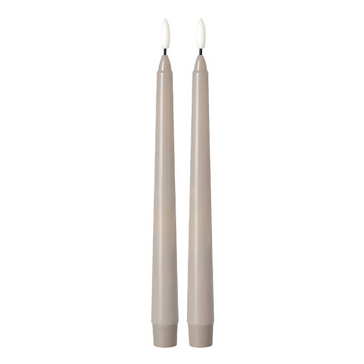 BOUGIE CONIQUE TAUPE PR 11 POUCES pour la vente par Koppers Home