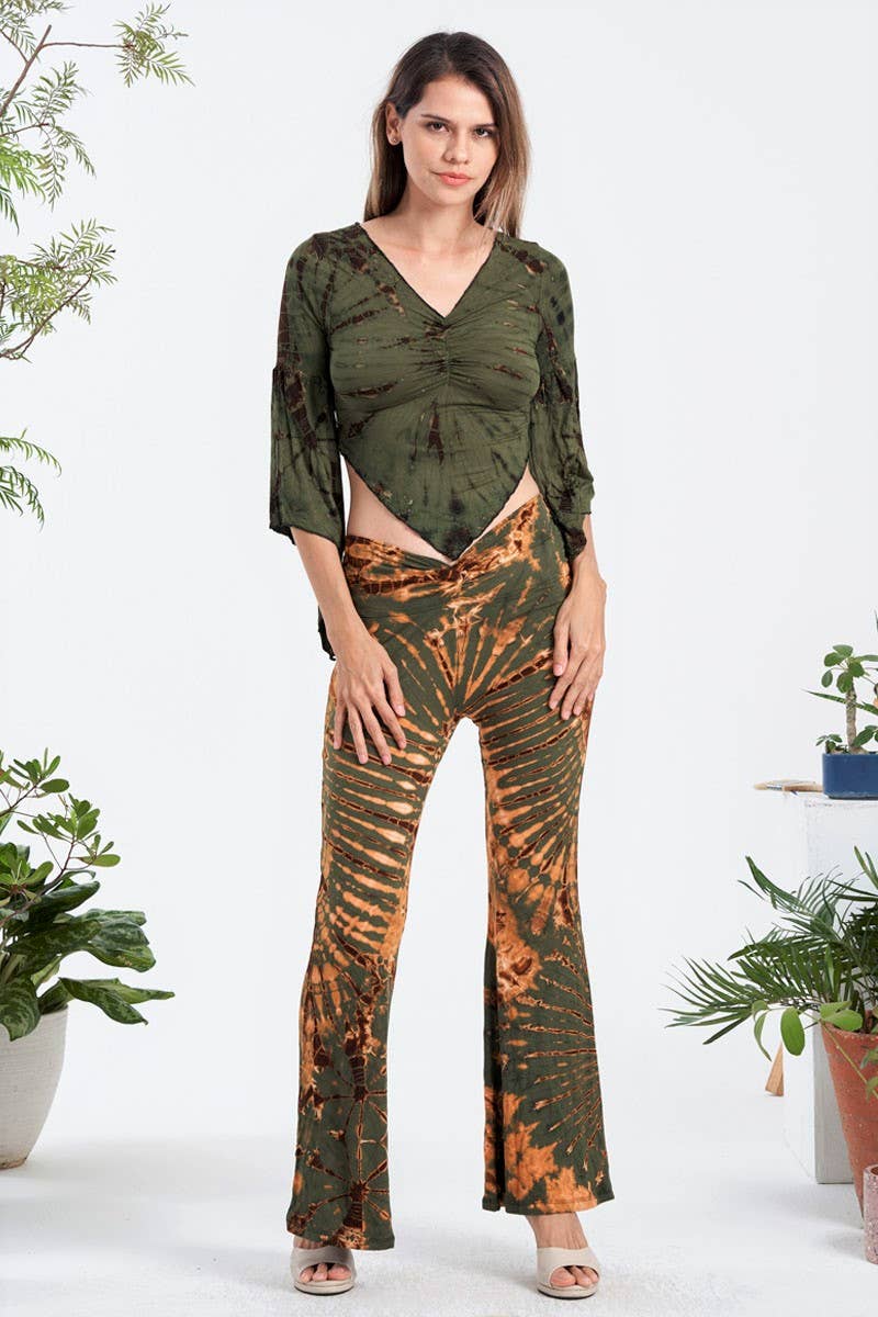 Kathmandu Imports - Wholesale Blouse - Women's - Tie-Dye Crop Tops (TH-1752)3