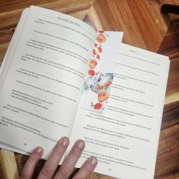 Sona Equestrian - Wholesale Bookmark - Wisteria and Roses Bookmark2