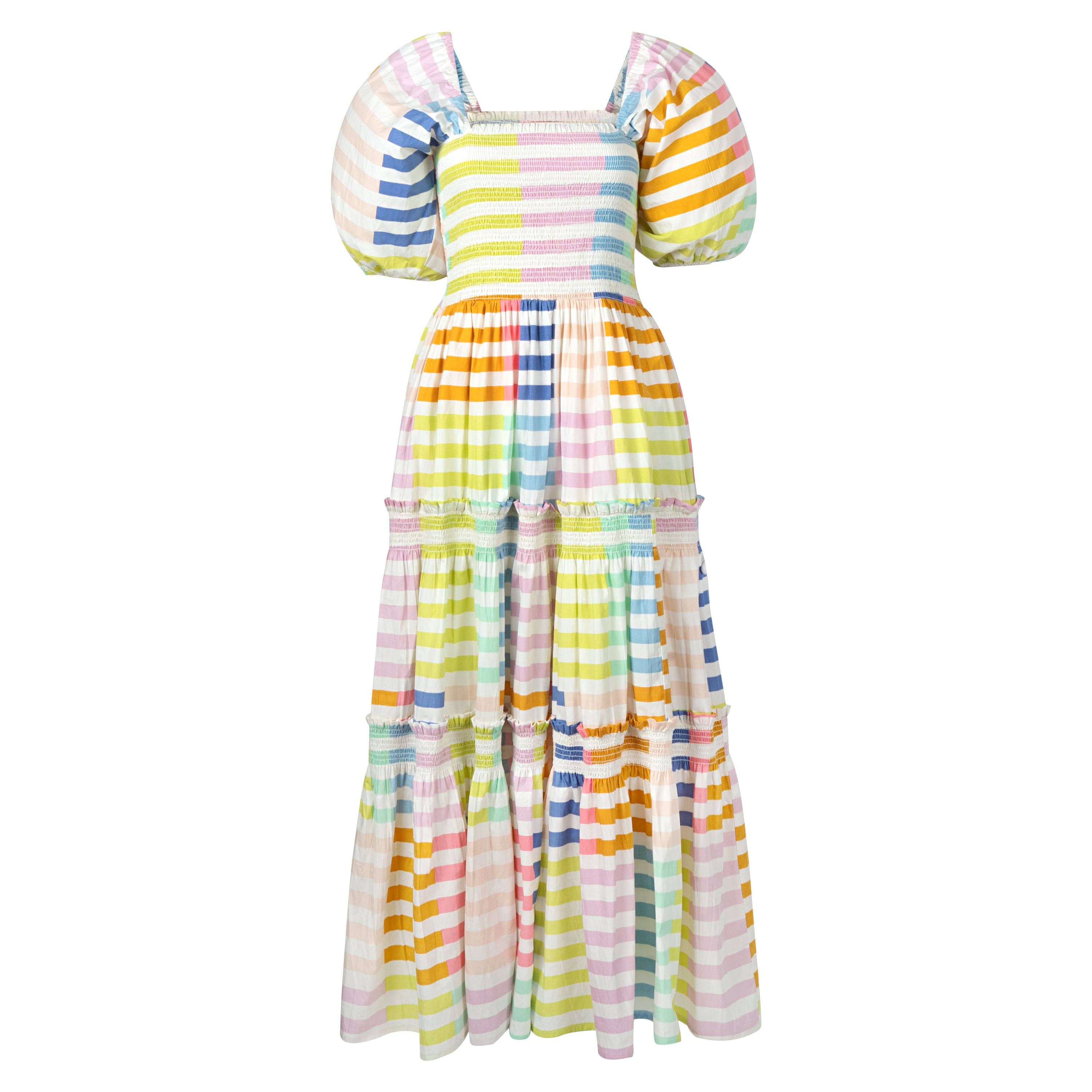 Sunshine Tienda - Wholesale Dress - Women's - Colorful Stripe Tula Dress2