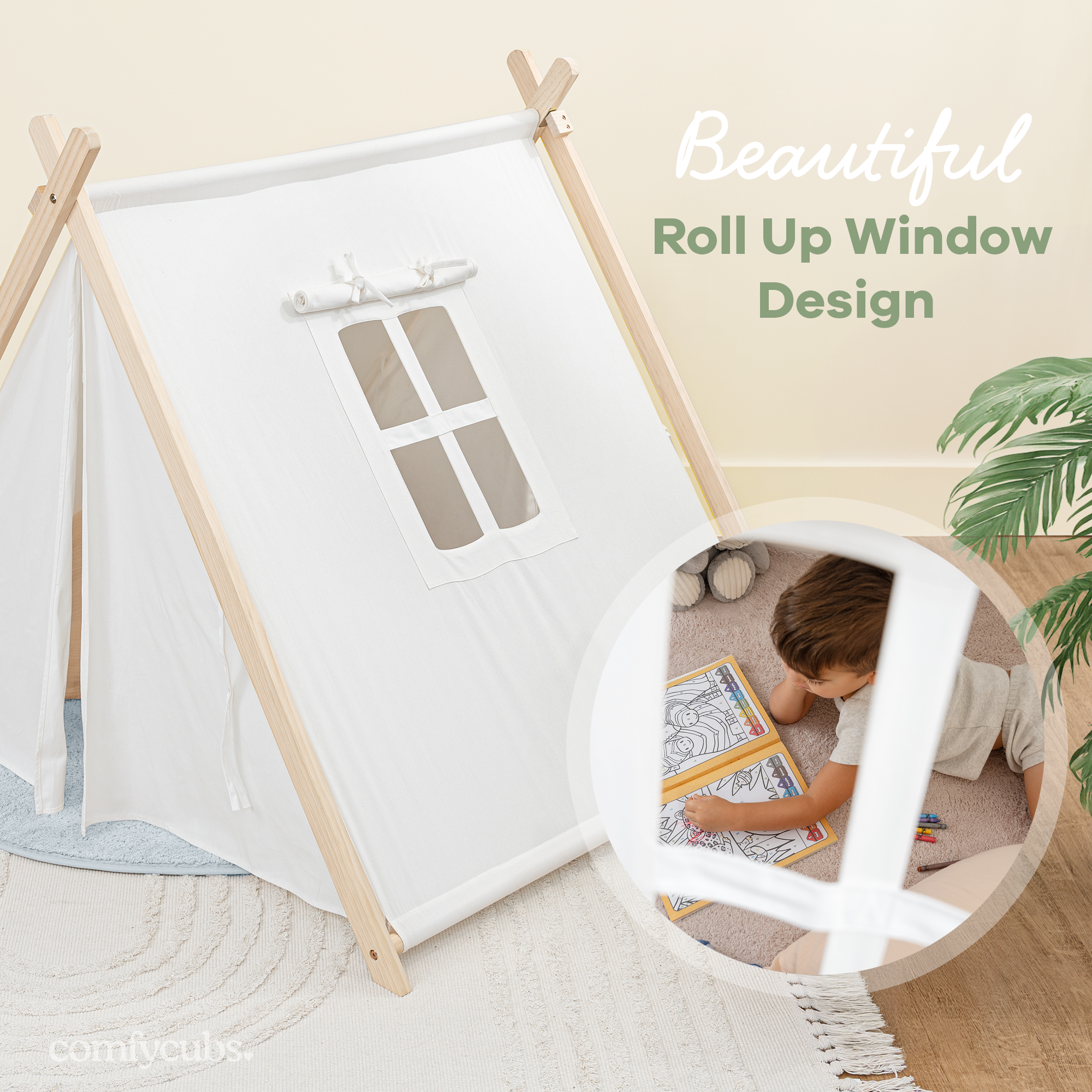 Comfy Cubs – wholesale Tält - Barn – Barnens lektält, inomhus lektält i canvas av Comfy Cubs3