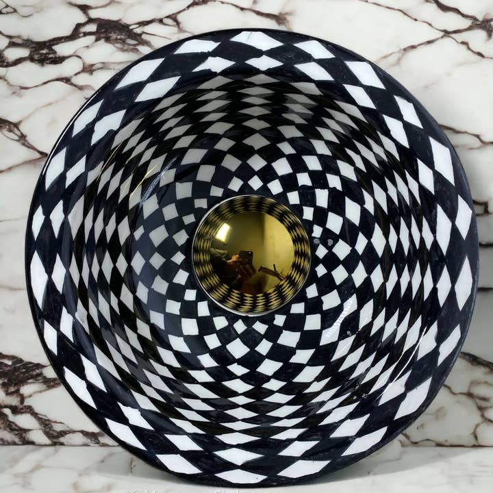 Moroccan Sink - Venta al por mayor Conjunto de accesorios de baño - Lavabo marroquí en blanco y negro3