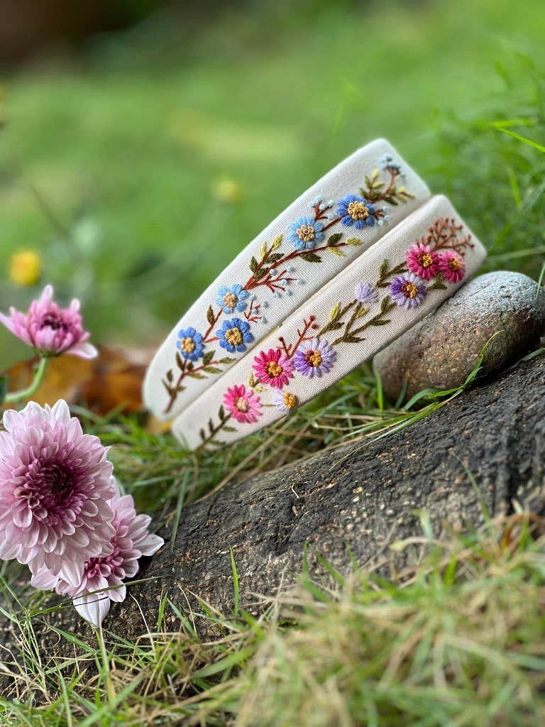 Quince Fables - Vendita all'ingrosso Fascia per capelli - Donna - Fascia Ricamata Floreale Estiva, Collezione Ariella✅7