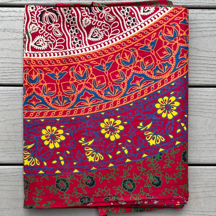 Lungta Imports - Wholesale Tapestry/Textile - Floral Mandala Tapestry Wall Decor Beach Throw 80X50 Inches3