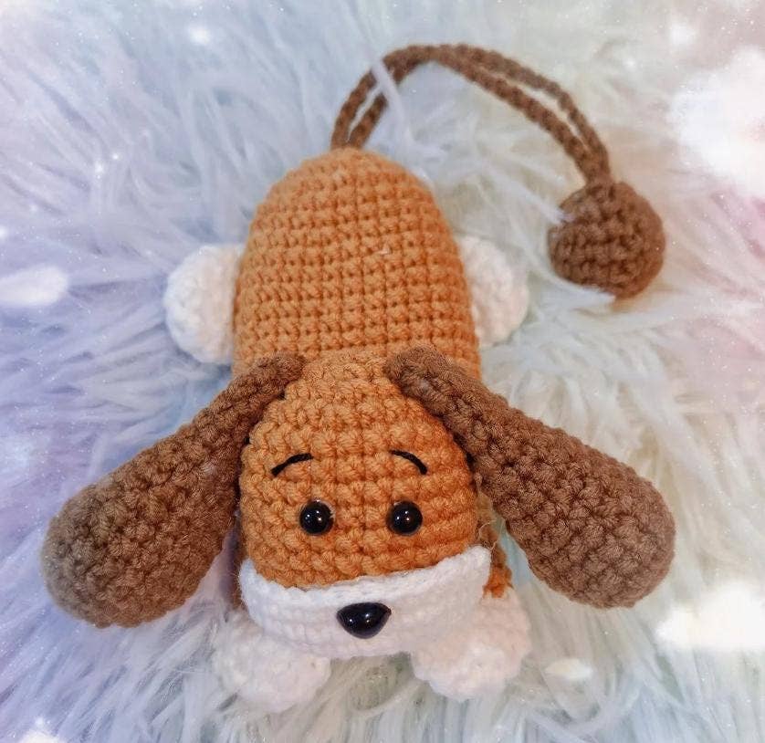 Wholesale Crochet Dachshund Dog Key Cover, Cute Animal Keychain