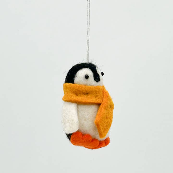 Kalid Christmas - Wholesale Ornament Set - Hanging Penguins with Scarf - FE384