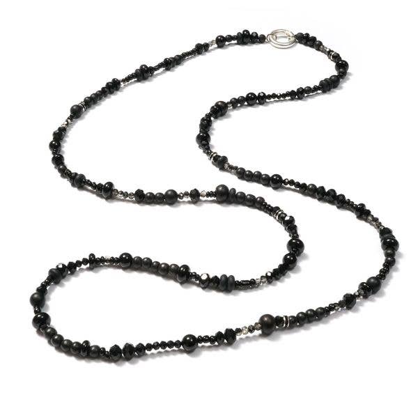Blackpearl Silvershiny Extra Long Gemstone Interchangeable Necklace for wholesale by SchauTime