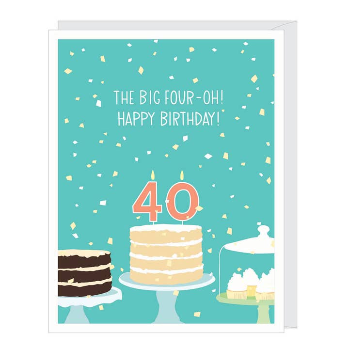 Number 40 Fortieth Birthday Card for wholesale by Apartment 2 Cards
