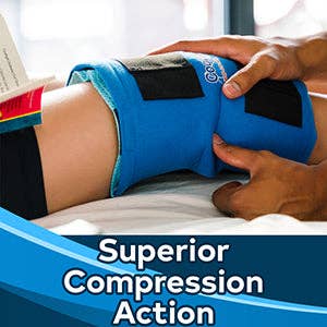 Large Soft Gel Knee Ice Pack Compression Wrap full 360 Coverage