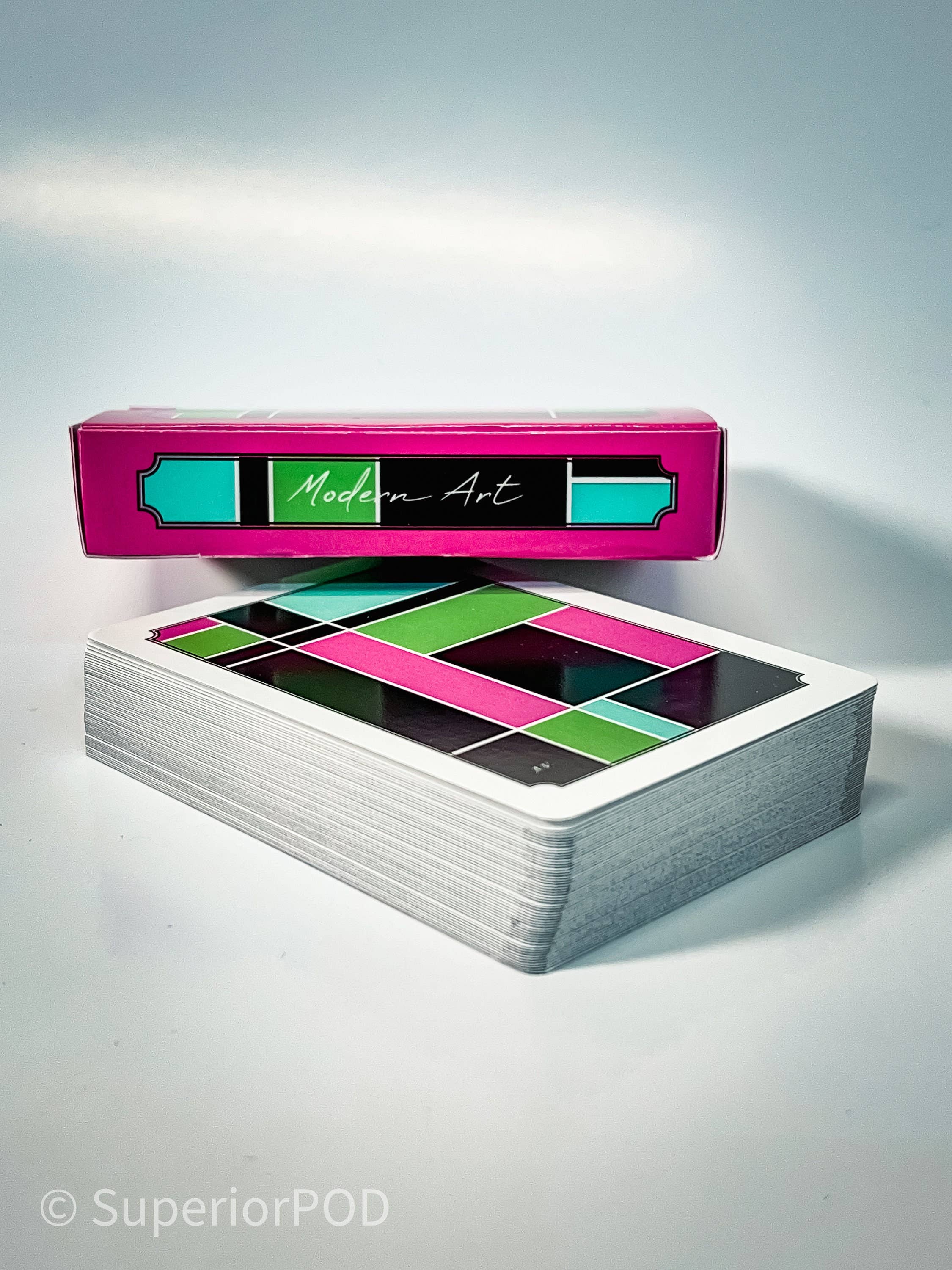 Superior Print on Demand - Wholesale Speelkaarten - MODERNE KUNST Premium Samenstelling Negatieve Pokerkaarten8