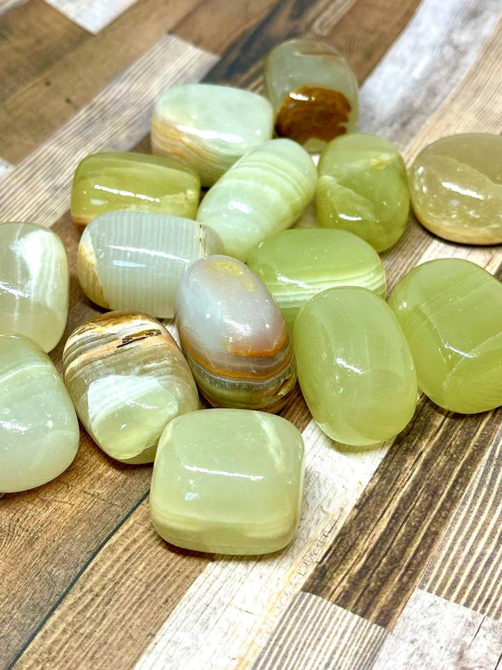 Green Marble Onyx Tumbled Stones Crystal - You Choose for wholesale by Tumbledshop