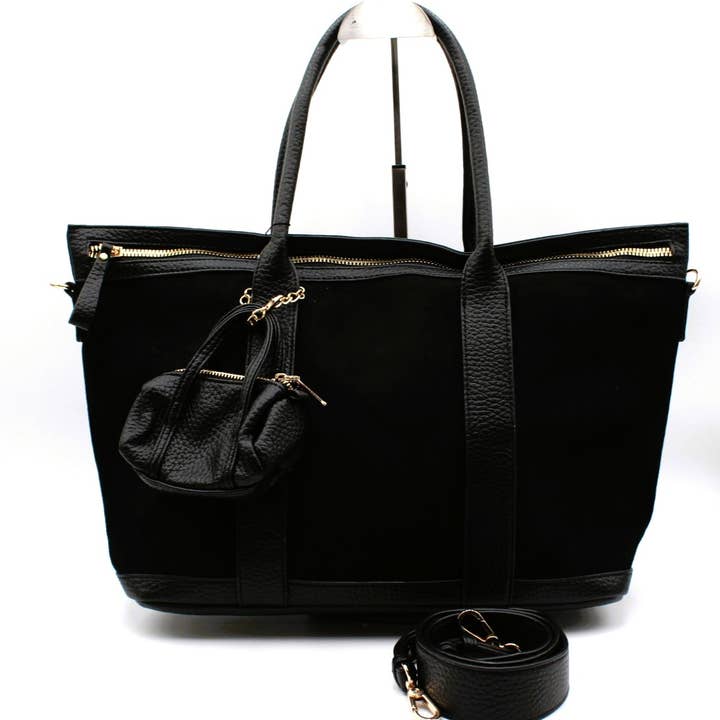 Reference Mode - Wholesale Messenger Bag - Women's - Two-material handbag with coin purse4