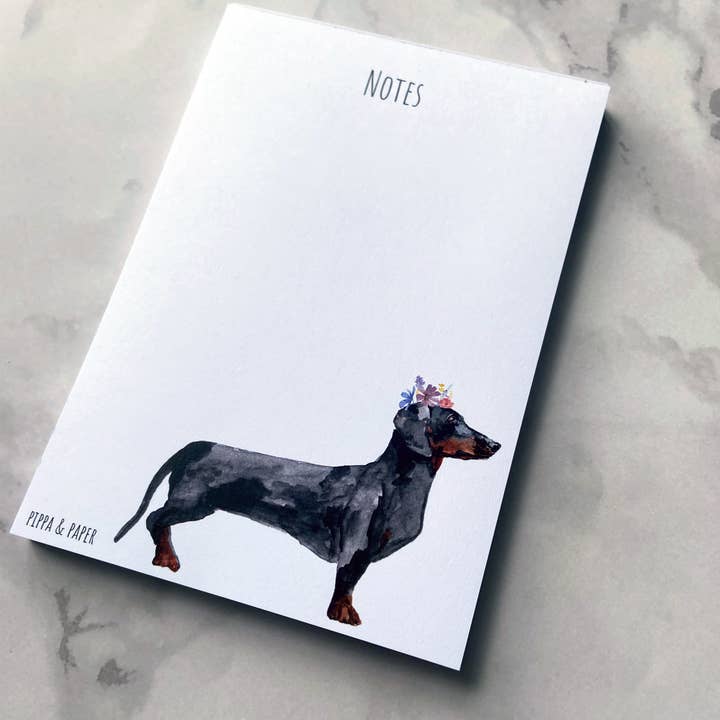 Pippa & Paper - Wholesale Notepad - Dachshund Notepad
