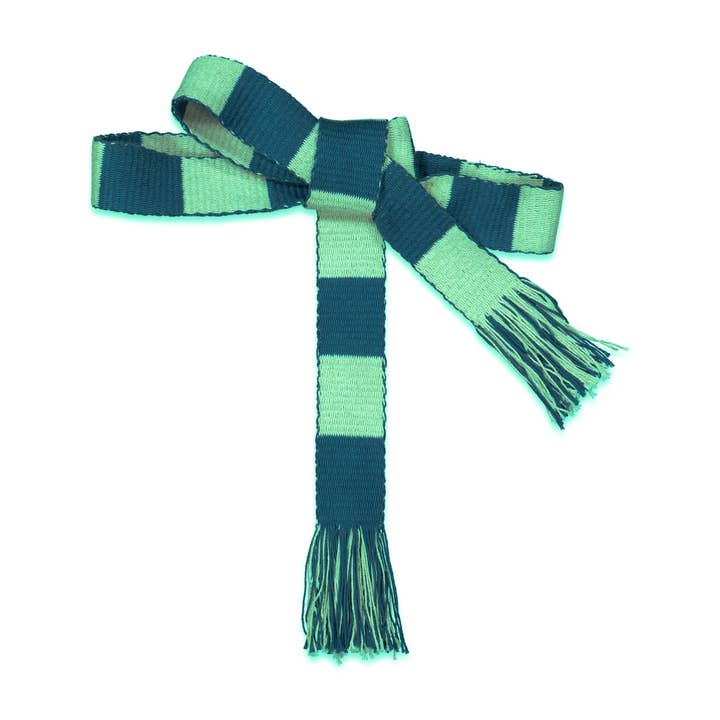 Cintura in tessuto Faja in acqua/blu marino Cabana Stripe per la vendita all'ingrosso da parte di kate austin designs