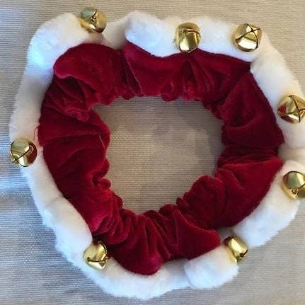 Dog Santa Ruffle/Scrunchy for the Christmas - Going Fast !!! for wholesale by 3 Boys Pet Boutique