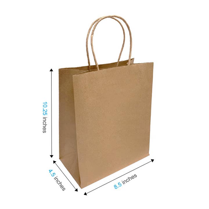Kis Paper - Wholesale Gift Bag - Cub 8x4.75x10.25 inches Kraft Paper Bags Twist Handle