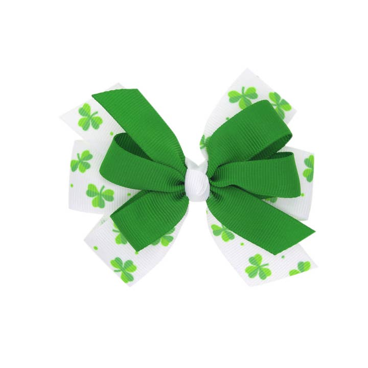 PatPat - Wholesale Hair Clip - Kids - Toddler/kids St. Patrick's Day Three-Leaf Clover Hair Clip